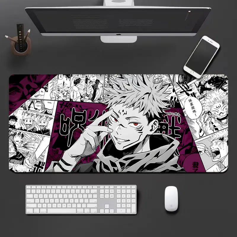 แผ่นรองเมาส์ Jujutsu Kaisen สินค้า อะนิเมะสองมิติ ขนาดใหญ่พิเศษ เหมาะสำหรับหอพักนักเรียน แผ่นรองคีย์บอร์ด แผ่นรองโต๊ะ คะแนนเชิงบวก 91% ปี 2025