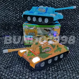 MAINAN ANAK MOBIL TANK MILITER BERJALAN MUSIK LAMPU BUMP GO MAINAN EDUKASI ANAK Set Hadiah Cowok Cewek Game Musikal