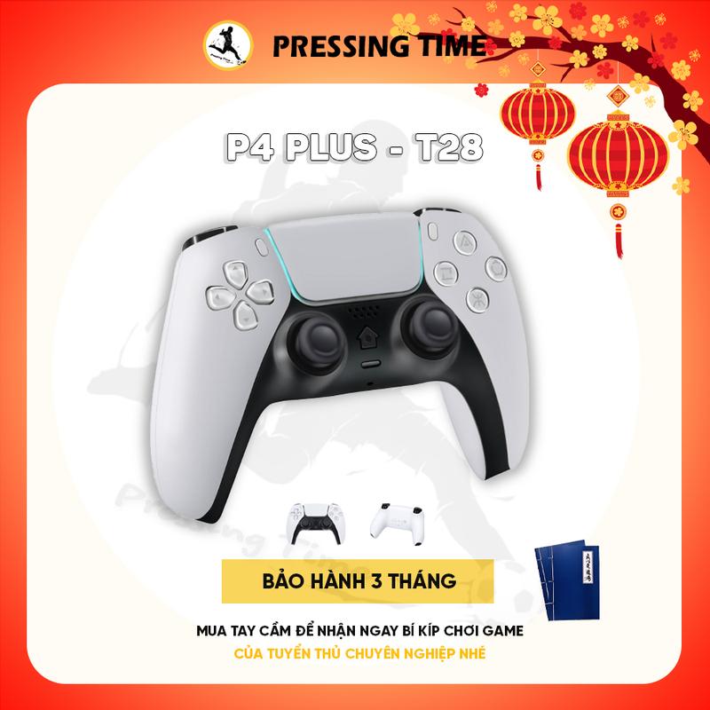 Tay cầm chơi game P4 Plus T28 màu trắng Tay cầm chơi dây và bluetooth Joystick 360 a102l cam