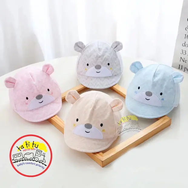 Tatitu topi anak bear head baseball cap bahan premium 3-6m
