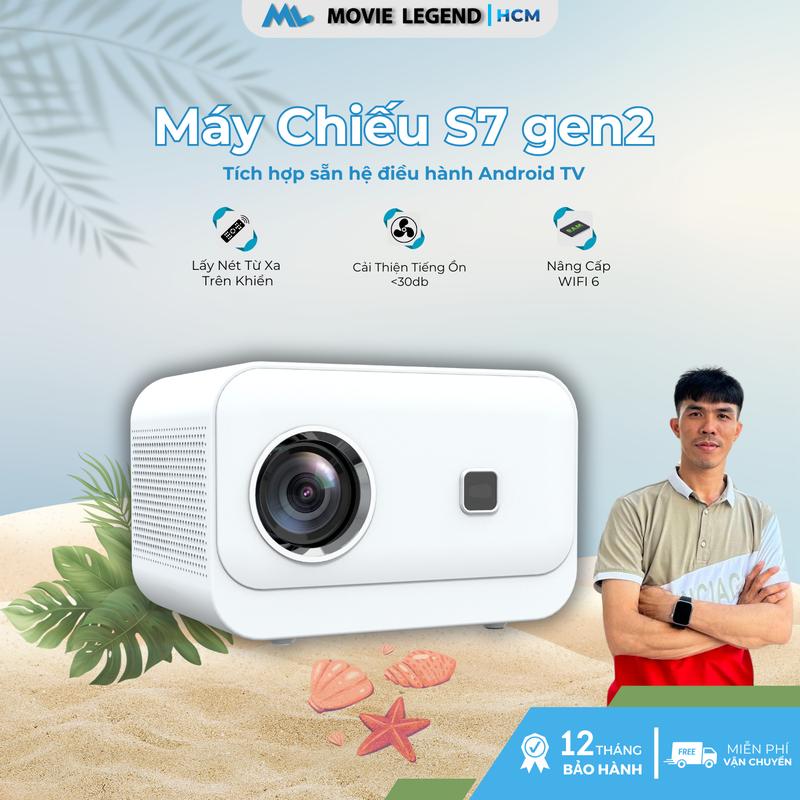    Movie Legend x Quốc Dũng   Máy Chiếu Mini S7 Gen 2 HD - Hỗ Trợ Full HD Hệ Điều Hành Android 