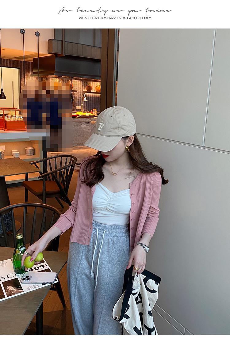 Product Introduction of Ice Silk Knitted Cardigan Women's Thin Summer Suspender Skirt Outerwear Cover-up Sun Protection Sweater Coat Office Cardigan Top 8