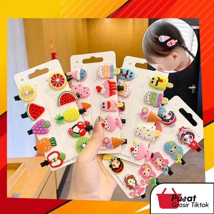 BISA COD F5069 Set Jepit Rambut Anak 10 in 1 / Hair Clips Fashion