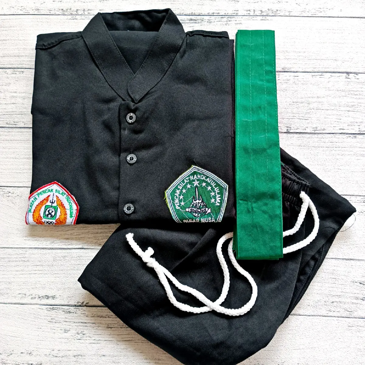 Baju Pencak Silat PAGAR NUSA (Baju, Celana dan sabuk Hijjau)