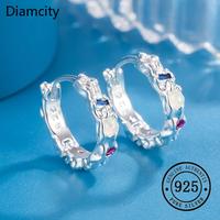 Gambar Diamcity Anting Zircon Pelangi Opal Mewah Ringan yang Modis dan Serbaguna - perak, 14mm dari Diamcity Official Store Kab. Gresik 4 Tokopedia
