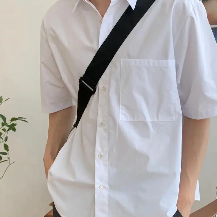 Áo sơ mi học sinh nam, nữ Cotton cộc tay 4