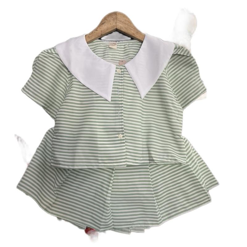 Sét váy kẻ kiểu somi cho bé gái 2