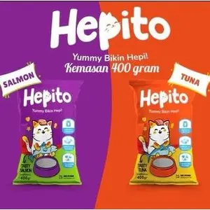 HEPITO CAT FOOD TUNA & SALMON FRESHPACK 400GR - Makanan Kucing Salmon & Tuna Hepito Freshpack 400gr