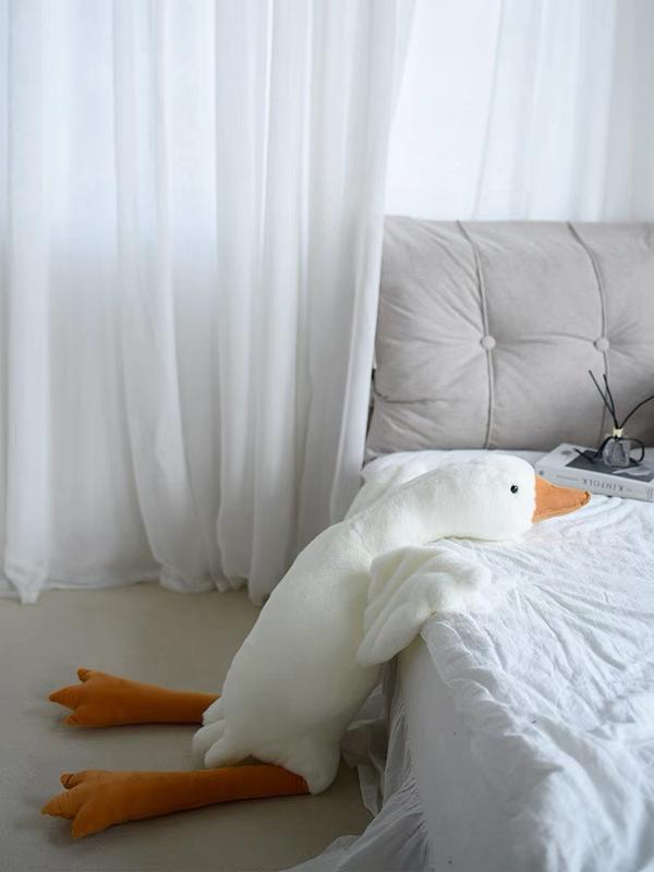 Gối Ôm Gấu Bông Ngỗng Trắng Trầm Cảm Lông Mềm Mịn Dễ Thương Toy Thú Nhồi Bông Thú Bông Đồ Chơi