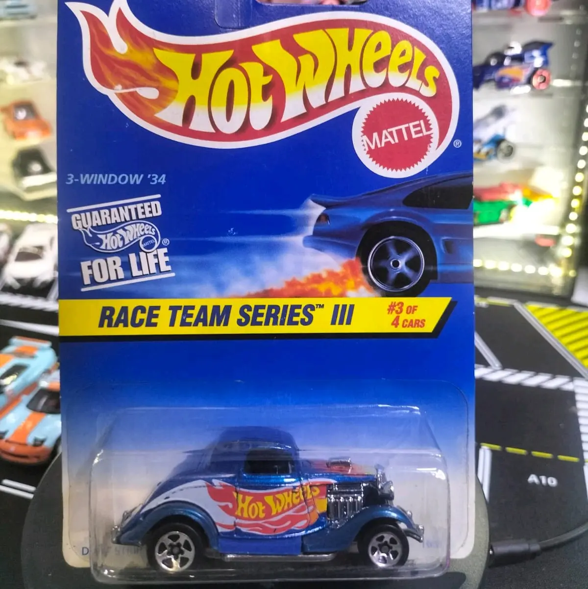 Hotwheels 1996 Blue card Race Team Series 3