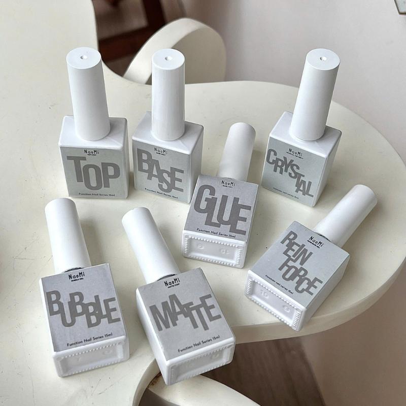 Base Top Naomi chính hãng GLUE GEL Top phủ bóng Cứng móng Top lì Top loang móng nail 15ml