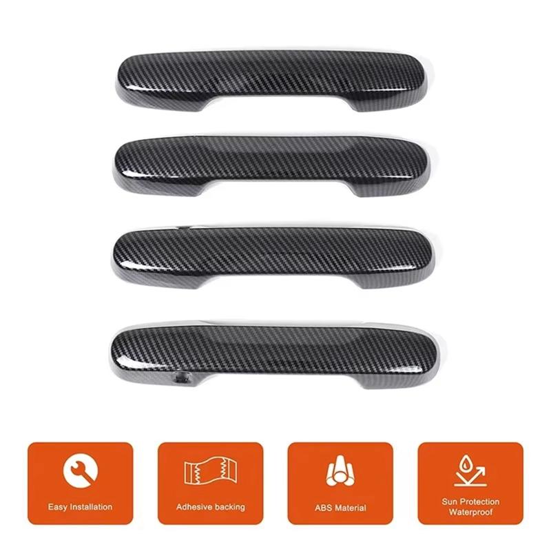 For Honda Pilot 2023 2024 ABS Carbon Fiber Car Exterior Door Handle Cover Trim Accessories 2