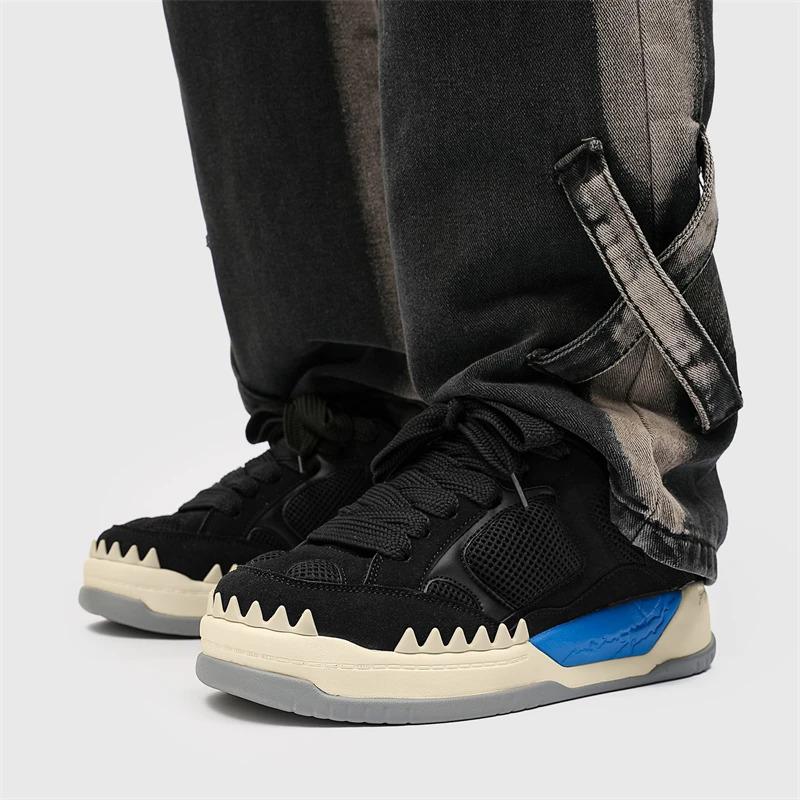 2024 New Customize Dinosaur Design Men Flat Skateboarding Shoes Leather Women Fashion Street Walking Sports Sneakers Casual Trainers_voghion.com