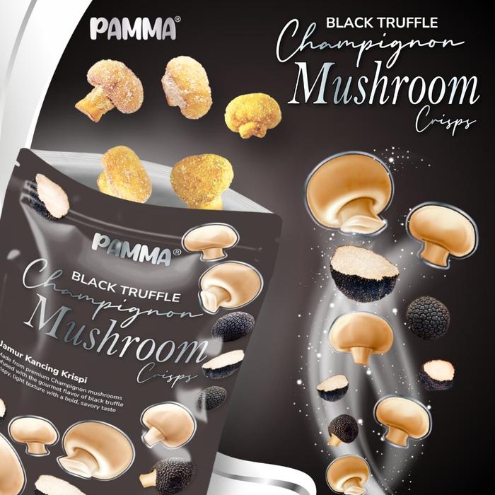 Gambar 【BARU】 Pamma Champignon Mushroom Crisps 45g - Keripik Jamur Kancing rasa Jalapeno dan Truffle, Keripik truffle, jamur kering sehat - Hot Jalapeño dari PAMMA INDONESIA Kab. Tangerang 5 Tokopedia