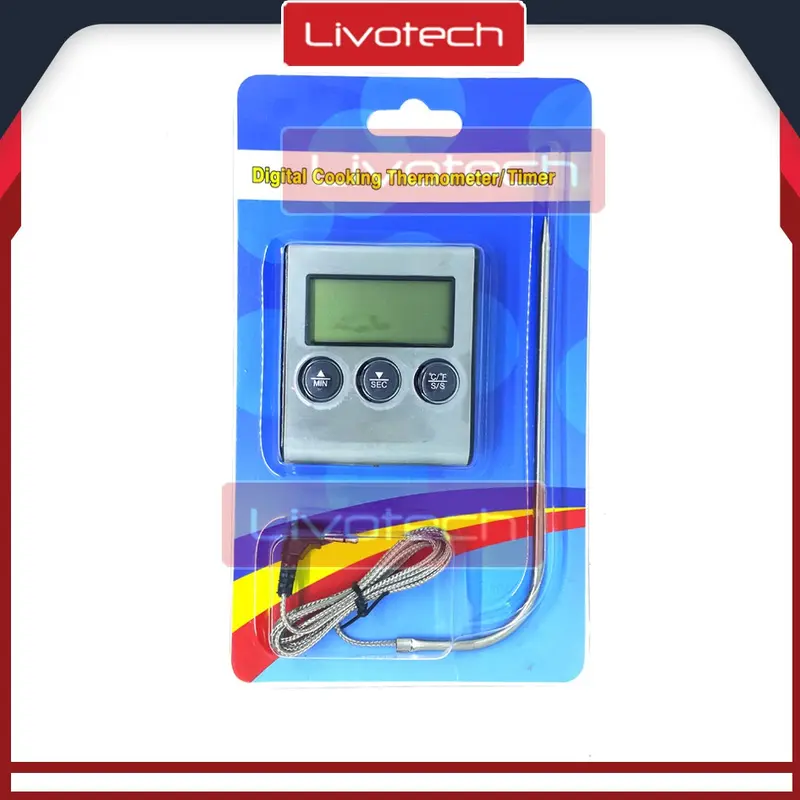 D24 Termometer Masak+Kitchen Timer Digital Cooking Thermometer Dapur 0
