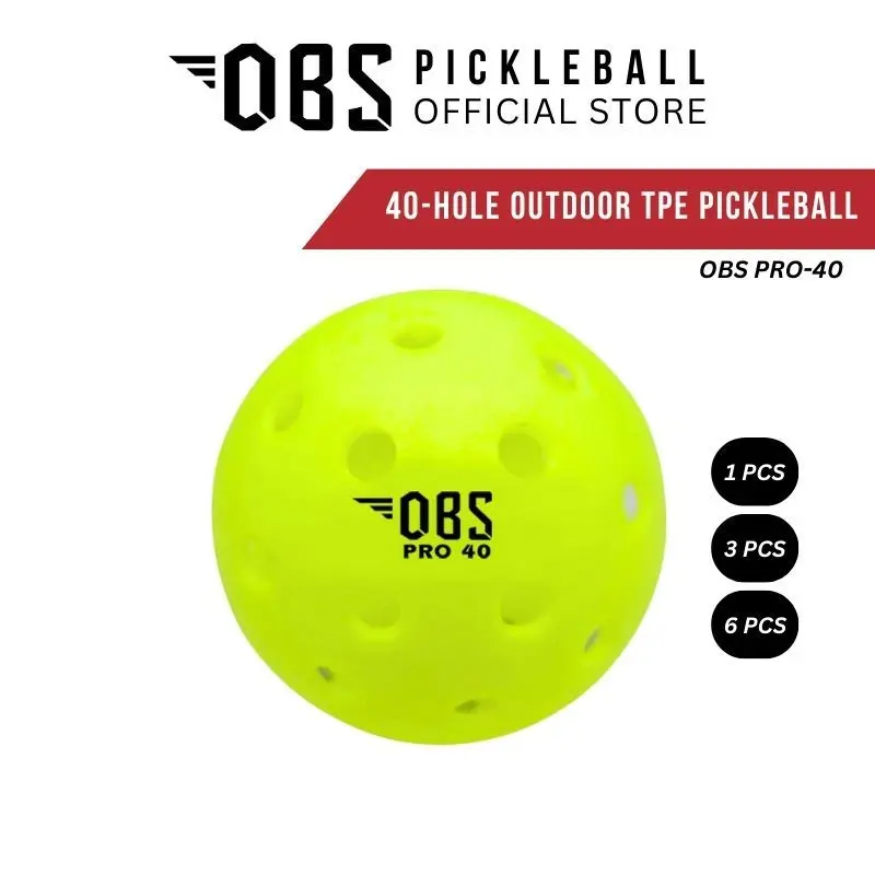 OBS Pickleball Ball Outdoor 40 holes Performance Pickleball Professional (Franklin X40 equivalent)