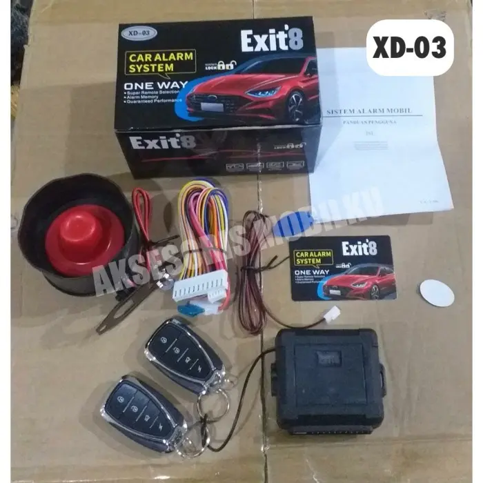 CAR ALARM MOBIL UNIVERSAL TERBAIK MODEL REMOT REMOTE SILICON EXIT8 0