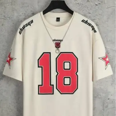 KAOS BIGSIZE Custom Nomor (M-6XL) HARAJUKU KOREAN STYLE UNISEX CATTON COMBED STYLE JEPANG LOGO CHICAGO 18 M L XL XXL XXXL 4XL 5XL 6XL KAOS SANTAI 8