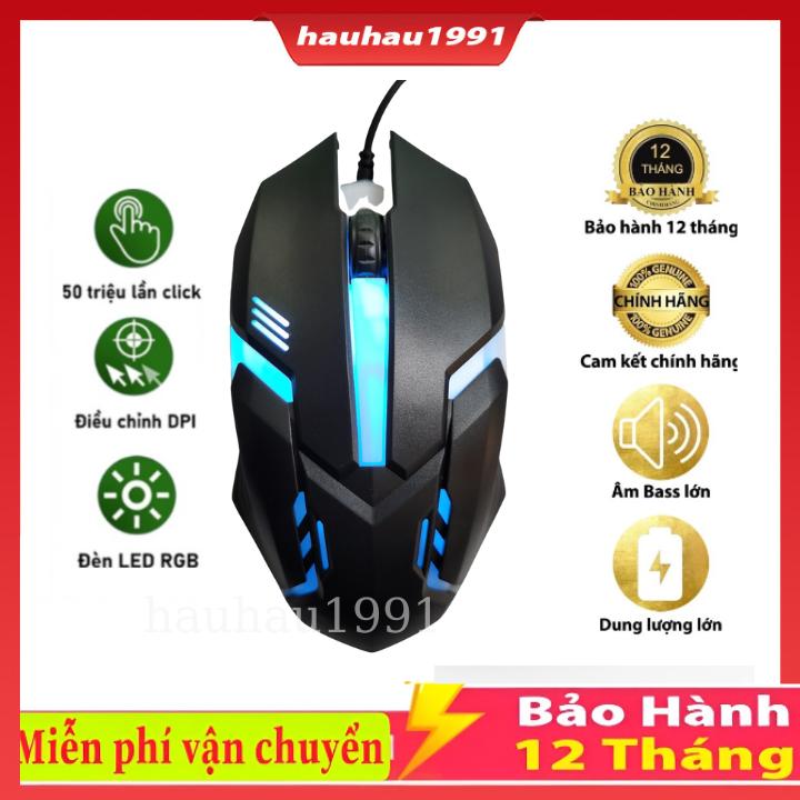 Chuột Máy Tính Có Dây G5 Để Bàn PC Laptop Văn Phòng Có Dây Kết Nối Usb 2.0 Led RGB Đổi Màu Rexant 1600dpi