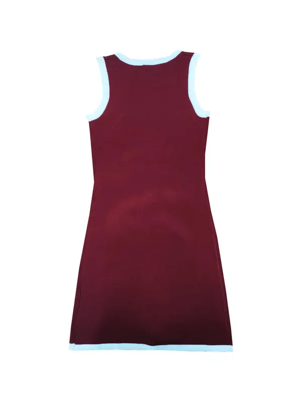 Women's Colorblock Faux Pearl Decor Button Front Pocket Tank Dress, Dresses for Women, Elegant Contrast Binding Sleeveless Round Neck Short Dress for Vacation Holiday Party, Ladies Summer Clothes, Fancy Dress, Summer Dresses 2025 5