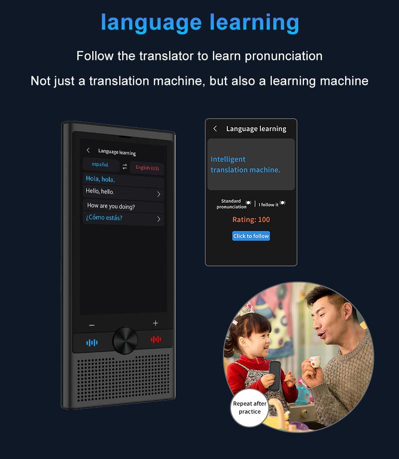 Product Introduction of Latham S10 Voice Translator 4G Network Chat GPT Multi-Language Intelligent Real-time Translation Device for Global Travel Learner 13