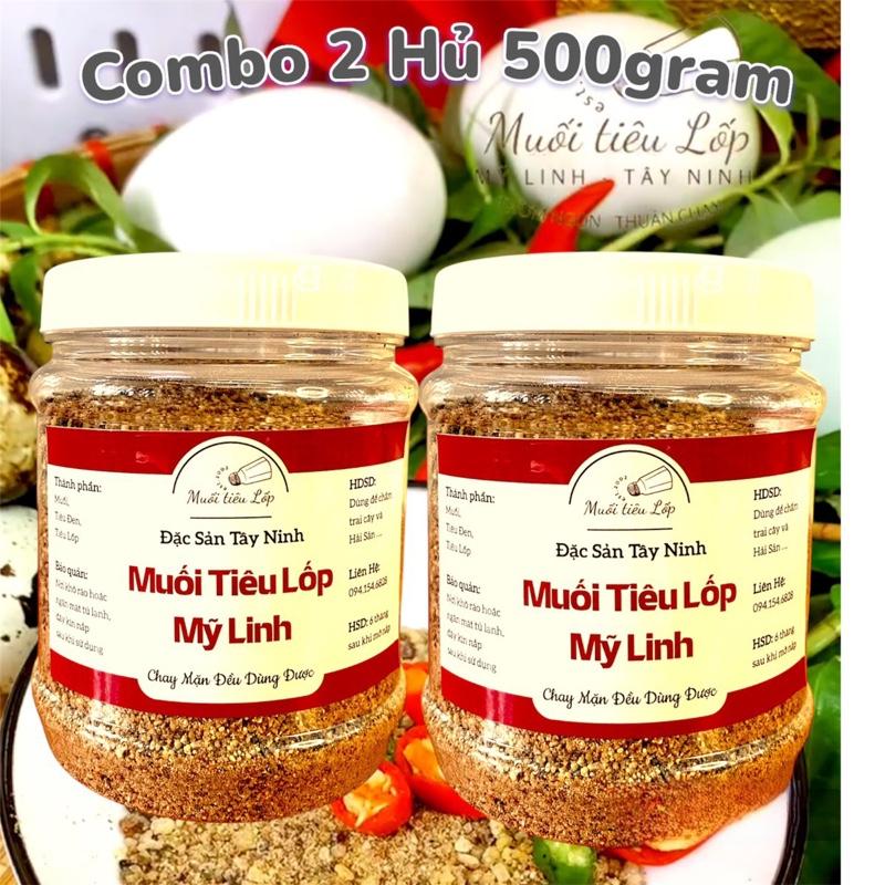 Combo 2 Hủ 500g Muối Tiêu Lốp Mỹ Linh Tây Ninh