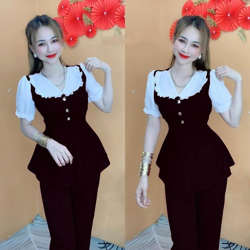 ĐỒ BỘ THUN CÁT HÀN DỄ THƯƠNG CÓ SIZE 40 ĐẾN 65 KG Nữ Women Top Áo Top Áo