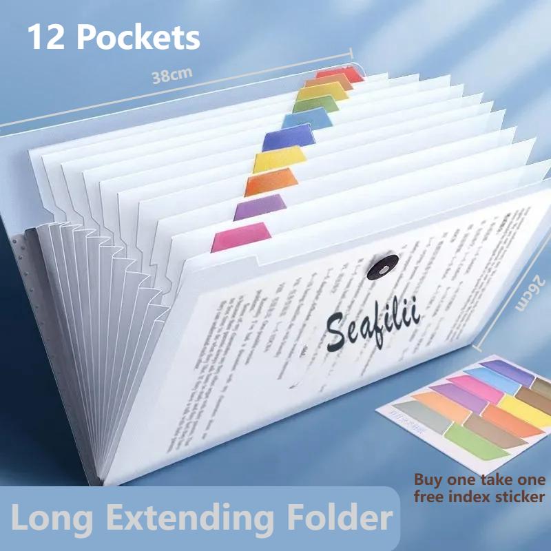 Seafilii Long Expanding File Folder Expanding Document Organizer ...