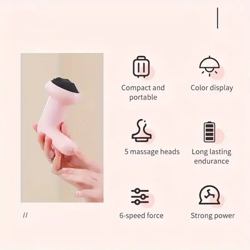 Portable Handheld Body Massager, USB Rechargeable Cell Massager for Abdomen, Neck, Legs, Arms, Body Sculpting Machine for Women 4