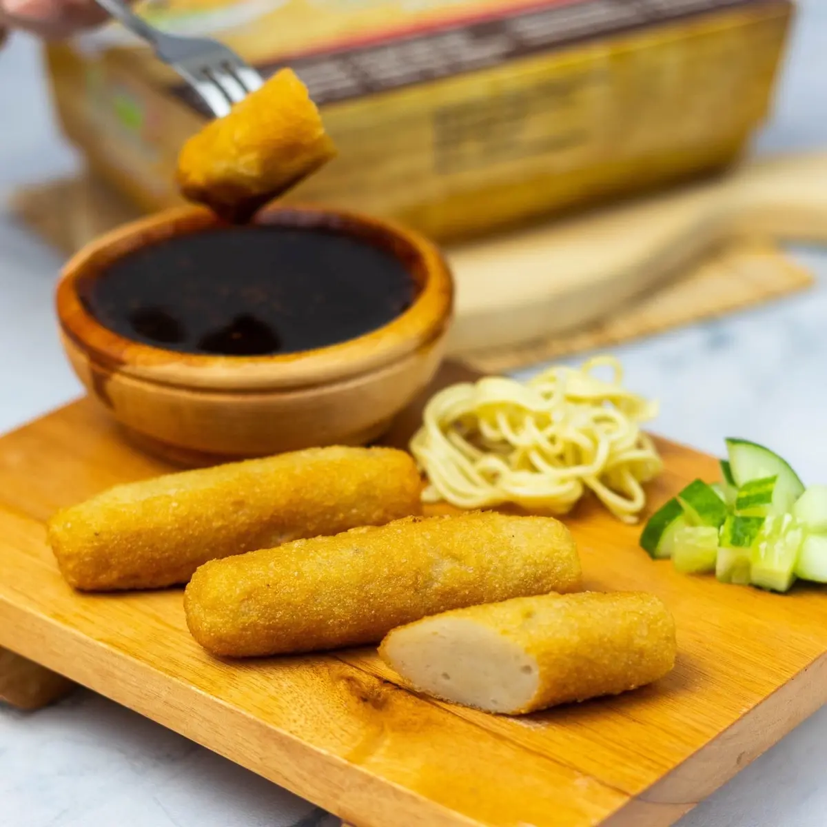 Pempek Lenjer Kecil 4 Pcs - Gurih dan Kenyal dengan Ikan Tenggiri Asli