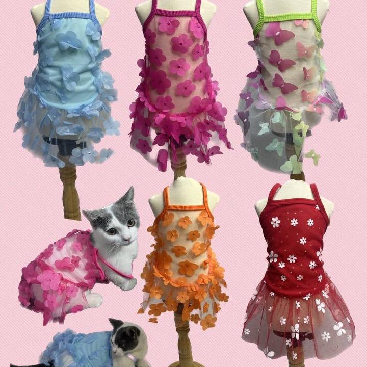 Tổng hợp: Đầm váy thiết kế cao cấp cho Mèo Và Chó dưới 11 cân
