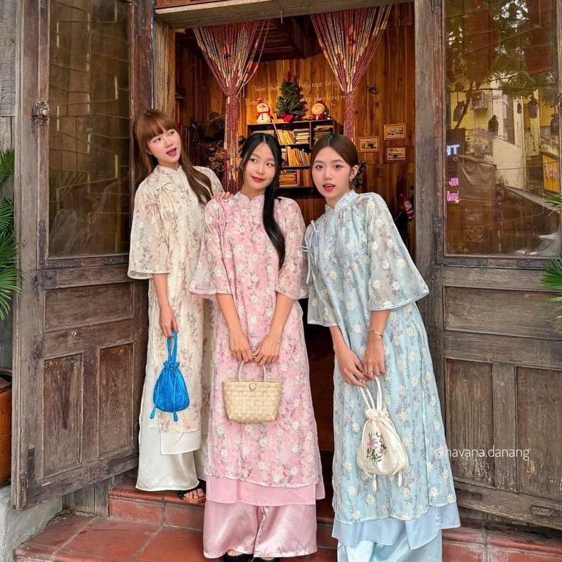 Bèo Béo Bigsize Set Áo Dài Tết Nữ Cách Tân Nữ Bigsize Bạch Vũ Kèm Quần Suông Form 60-90Kg