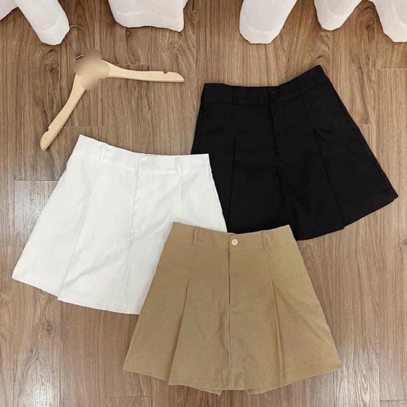 Quần giả váy ka ki dáng chữ A  mềm đẹp mặc đi làm đi chơi đều xinh Nữ Women Nâu 5