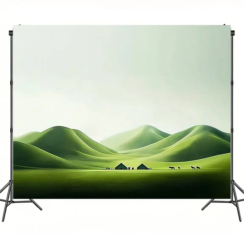 Grassland Photography Backdrop Banner, Polyester, Multipurpose, Reusable, with No Electricity Needed, for Weddings, Birthdays, Anniversaries, Bar/Bat Mitzvahs, General Events, Home Decor & Studio Props.