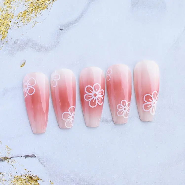 JO BUNGA PUTIH Stiker Kuku Nail Art anak Dewasa motif Bunga Putih Daisy Kelopak Bunga 3