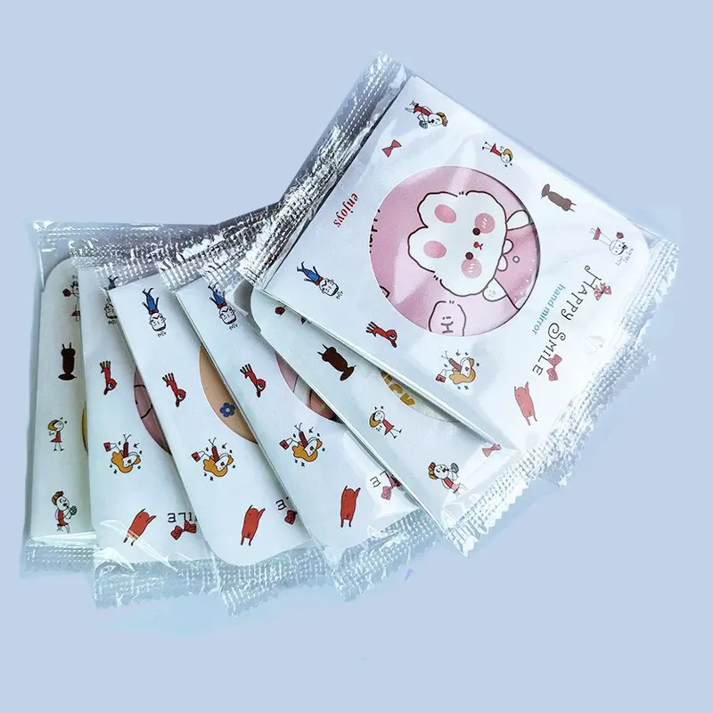 Gương mini bỏ túi, gương soi trang điểm cầm tay (Đường kính 6~7cm) 4
