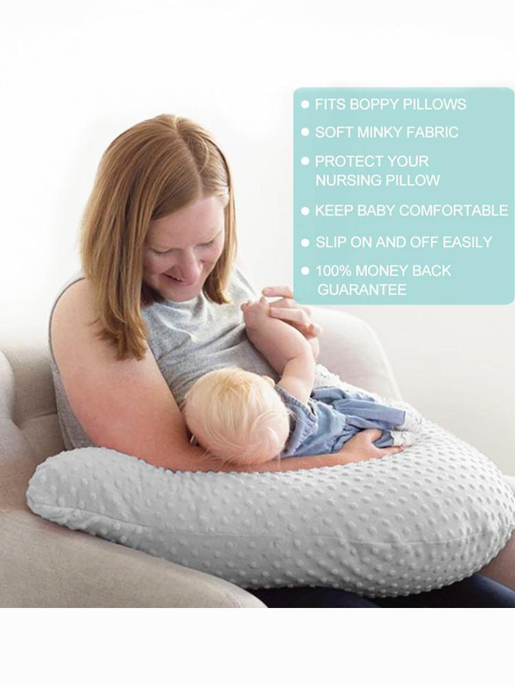 Product Introduction of Baby Nursing Pillow Cover  Minky Breastfeeding Pillow Slipcover Ultra Soft Snug Fits On Newborn Nursing Pillow 1