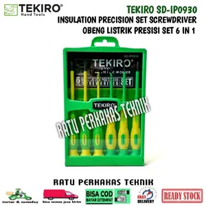 TEKIRO OBENG SET LISTRIK PRESISI 6 PCS SD-IP0930 INSULATION PRECISION SCREWDRIVER ELEKTRONIK