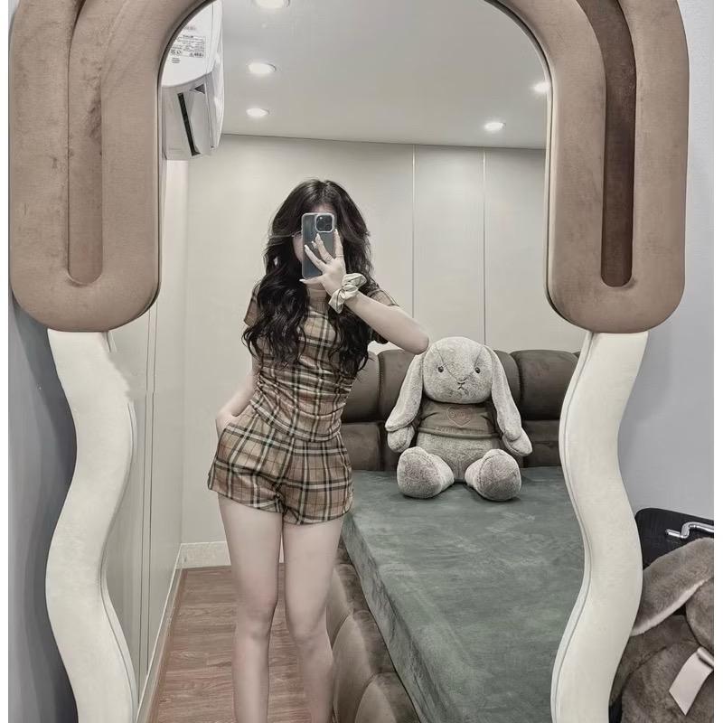 Bộ Đùi Kẻ Nữ Siết Eo Co Dãn Tôn Dáng Đủ Size SMLXl Phối Cạp Top Women 6