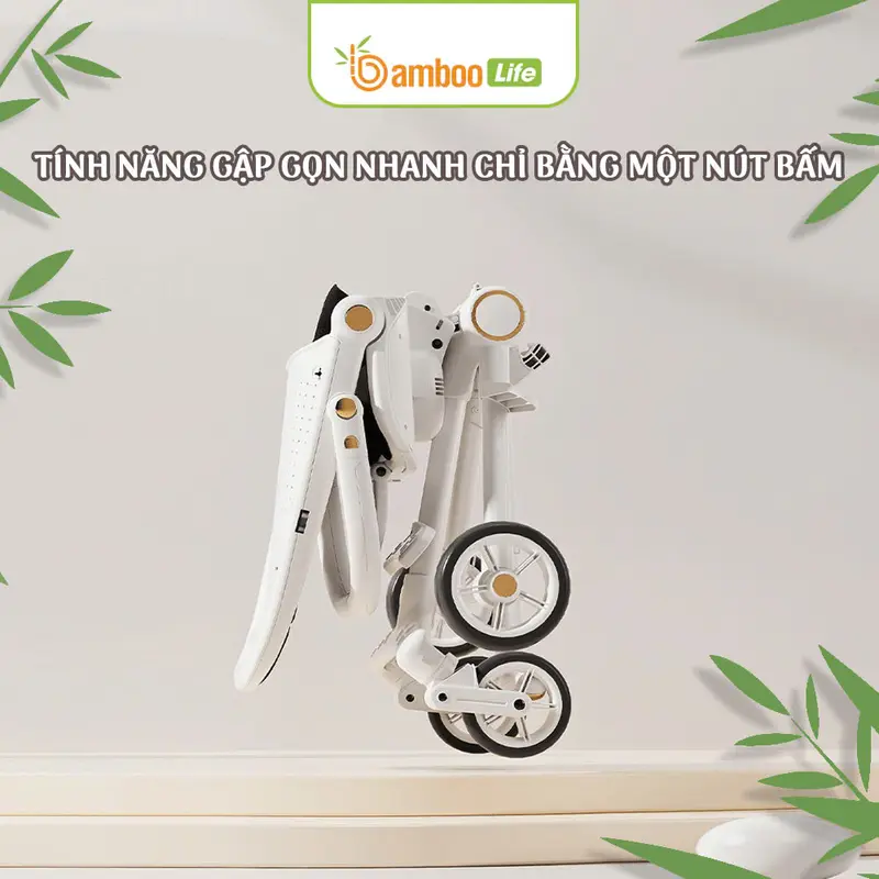 Xe đẩy gấp gọn cho bé Bamboo Life xe đẩy 2 chiều an toàn cho bé đa năng tiện dụng cho mẹ 8