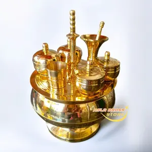 Kinangan Kuningan 1 Set Tempat Sirih Seserahan Ukuran Besar Bahan Kuningan Asli