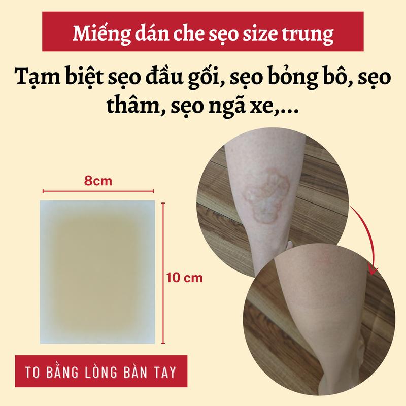 Miếng dán che sẹo đầu gối sẹo bỏng bô sẹo thâm siêu mỏng chống nước