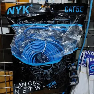 Ariyanto5 Kabel LAN UTP 15M RJ45 Cat 5e 15 Meter terpasang Cable konektor cat5e - BIRU CAT5E