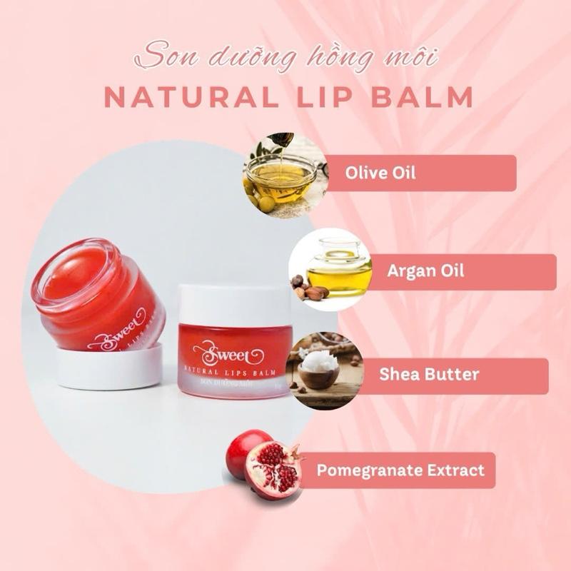 Son dưỡng hồng môi Sweet tự nhiên 10g - Dưỡng ẩm và cải thiện sắc tố môi