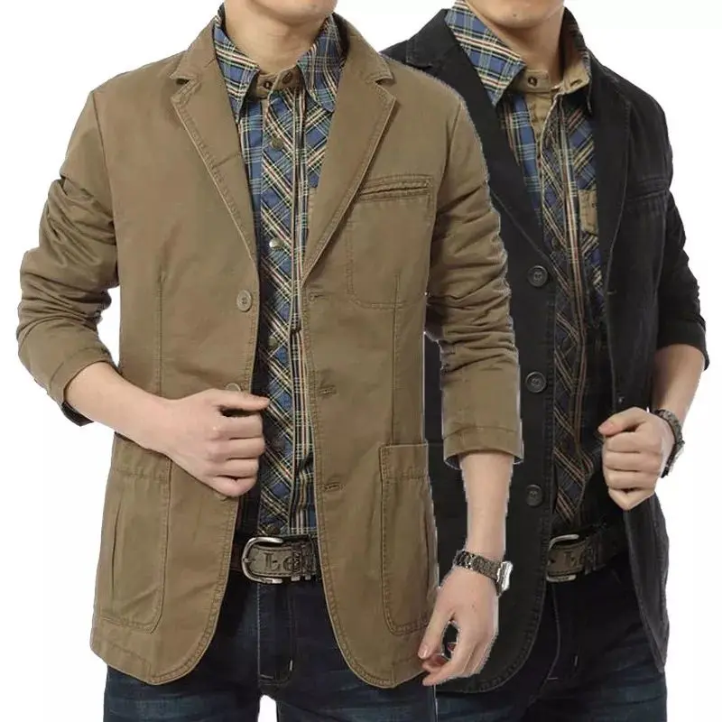 Jaket Pria Blazer Casual Jaket Pria Musim Gugur/Semi Jaket Pria Parka Keren terbaruu musim dingin