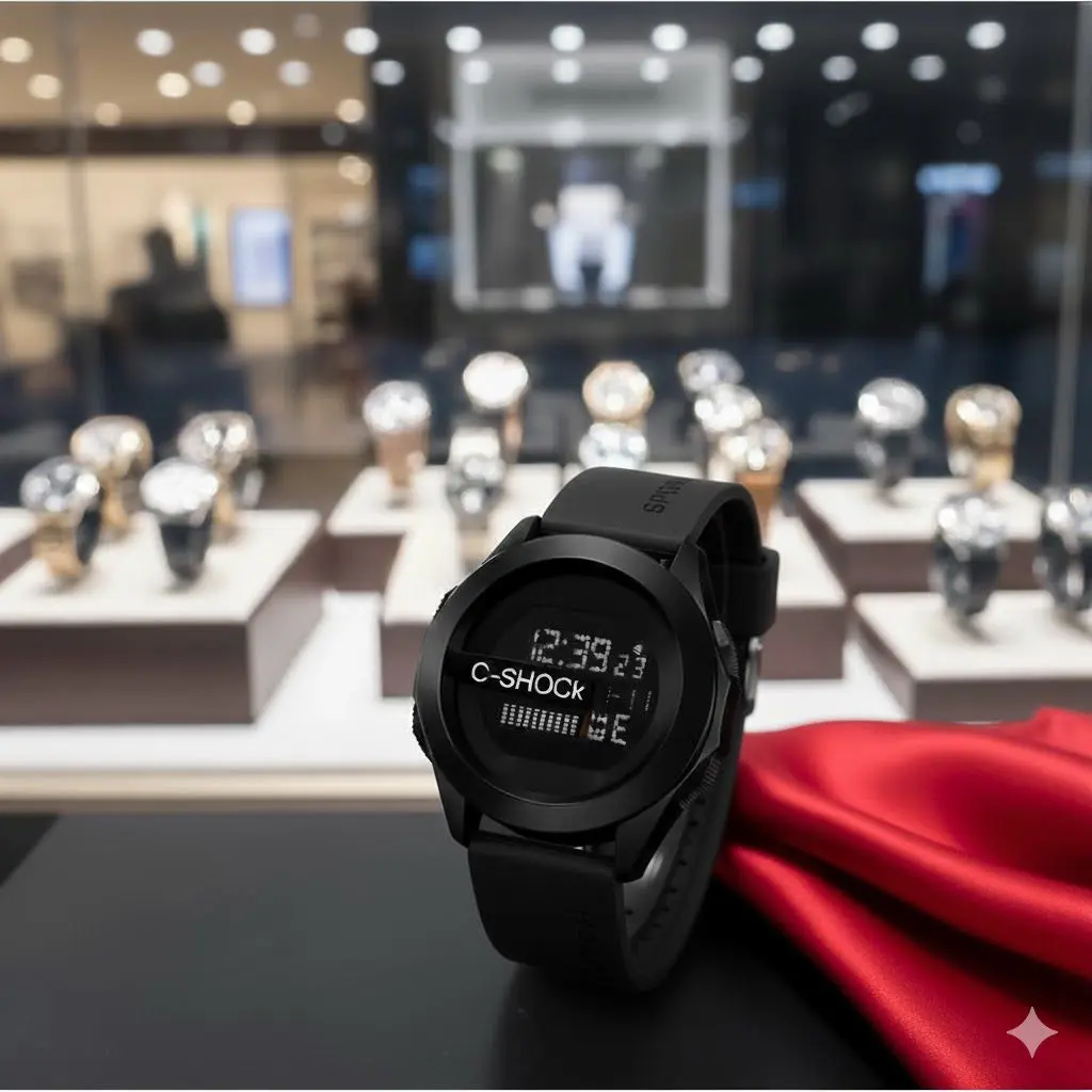 Relógio a Prova D 'Água Digital C-SHOCK Unissex De Pulso Esportivo Moda Premium Pulseira Ante Derrapante Homem Mulher - imagem 8