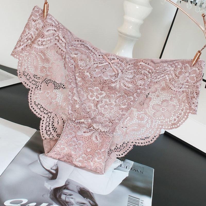 Luckymm Celana Dalam Wanita / Knicker Cancut Wanita Bahan Soft Lace Lembut 9936