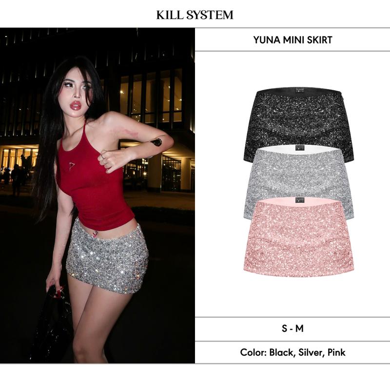 Chân váy kim sa cạp thấp tôn dáng Yuna - Killsystem