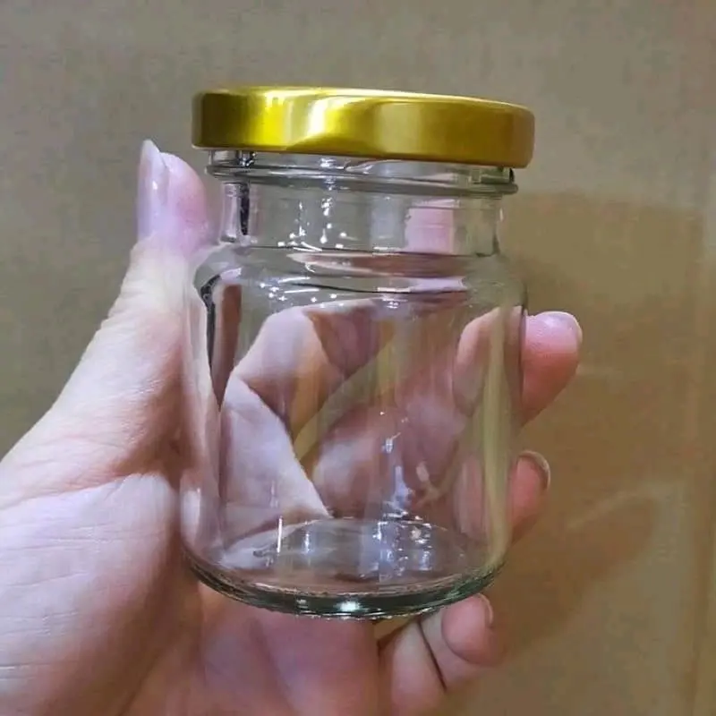 combo 10 hũ chưng yến 75ml thủy tinh nắp vàng Đựng Gia Vị