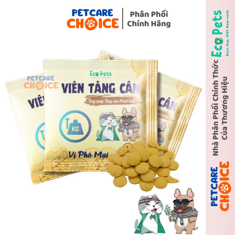 Ecopets Viên Phô Mai Bổ Sung Dinh Dưỡng Cho Chó Mèo Giúp Tăng Cân Tăng Nọng - Gói 10 Viên